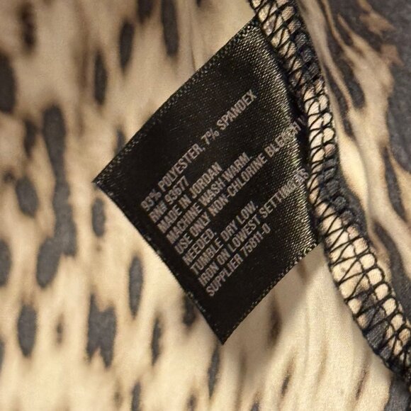 Worthington Womens Sleeveless Cowl Neck Animal Print Top Sz XL blouse - Picture 5 of 12